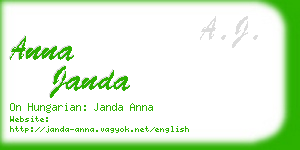 anna janda business card